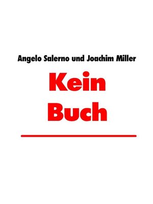 cover image of Kein Buch